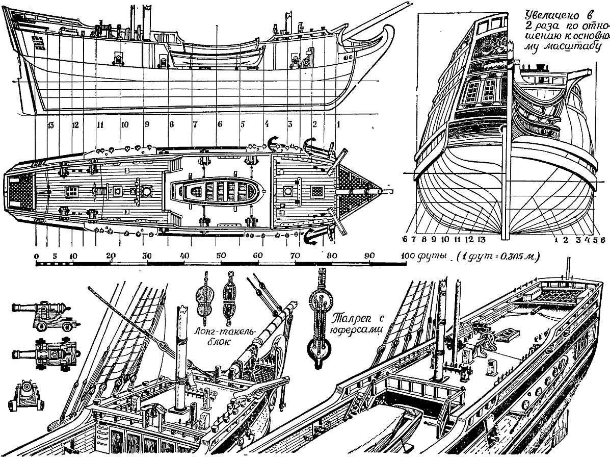 plan Brig Sv Petr and Sv Pavel 1740.jpg